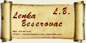 Lenka Beserovac vizit kartica